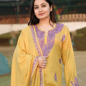 Chic Kashmiri Woolen Co-Ord with Matching Shawl