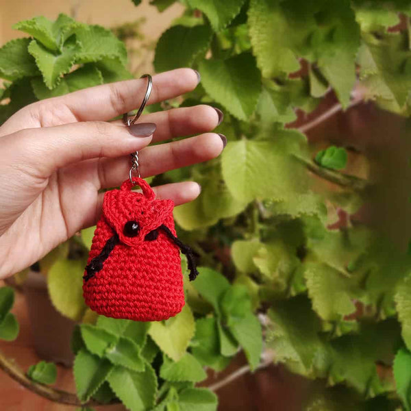 Mini Red and Blue BackPack Keychains