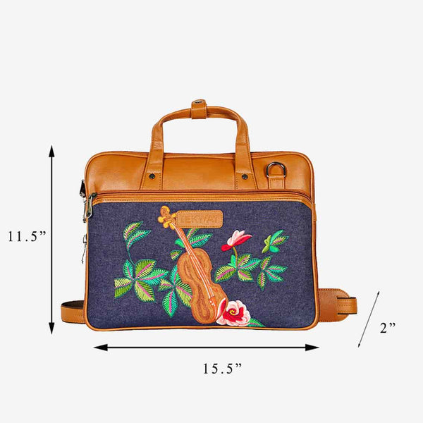 Guitar Embroidered Stylish Laptop Sling Bag